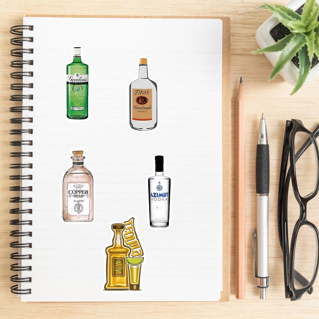 Set 50 Miếng Dán Chữ Ngộ Nghĩnh Dùng Để Trang Trí Ván Trượt / Laptop / Điện Thoại