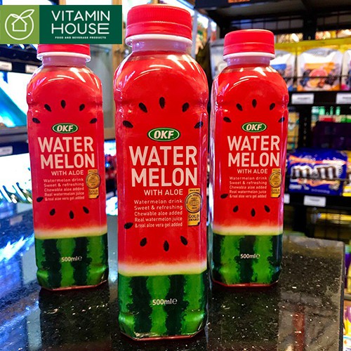 [VITAMIN HOUSE] Nước ép dưa hấu nha đam OKF 500ml - OKF Watermelon With Aloe