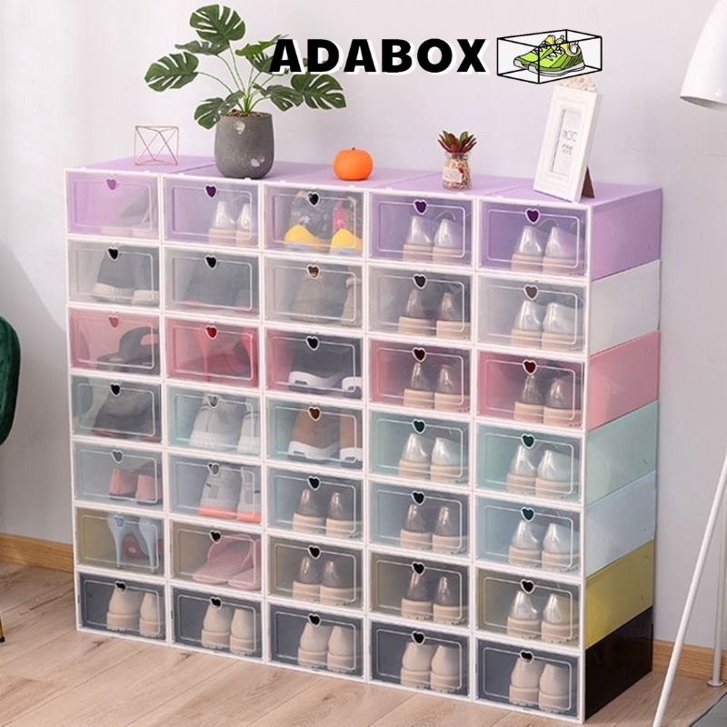 Hộp Đựng Giày Nhựa, Kệ Tủ Đựng Giày Dép Nắp Nhựa Cứng Trong Suốt Size lớn Chịu Lực 4kg