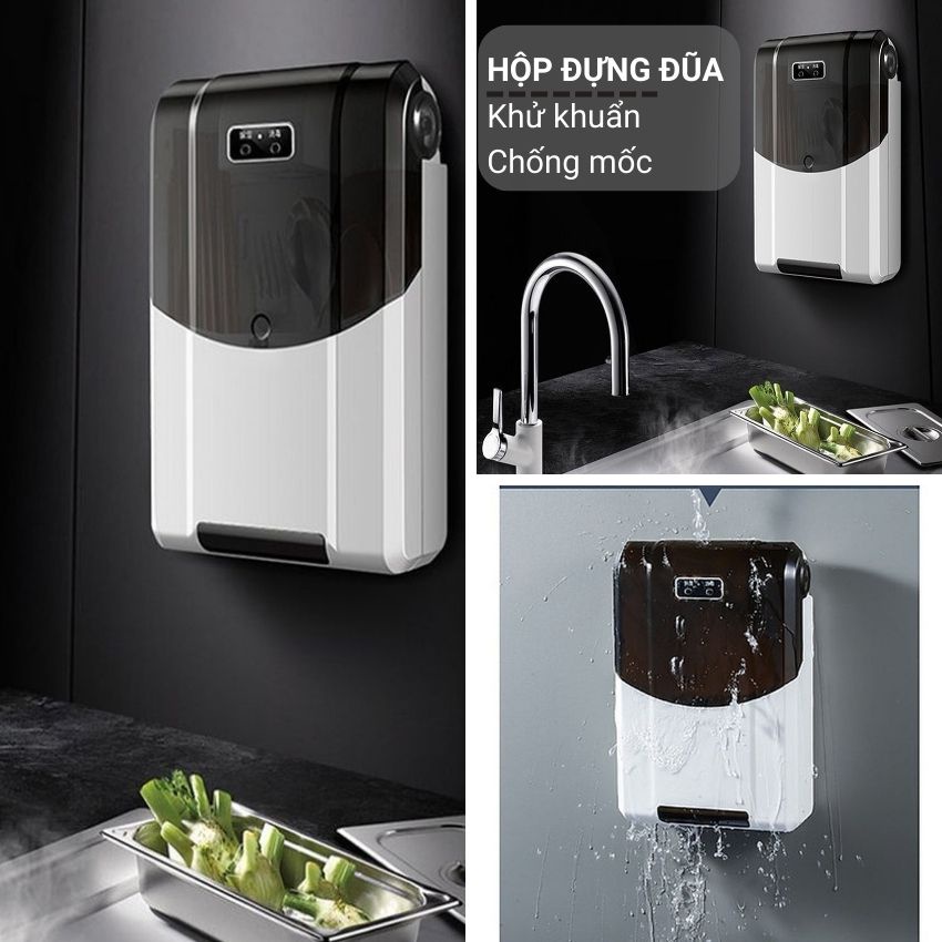 Máy Sấy và Khử Khuẩn Đũa Thìa Thông Minh bằng tia UV Sấy Khô Nhanh Chống Ẩm Mốc - Bảo Hành 1 Đổi 1 Angola