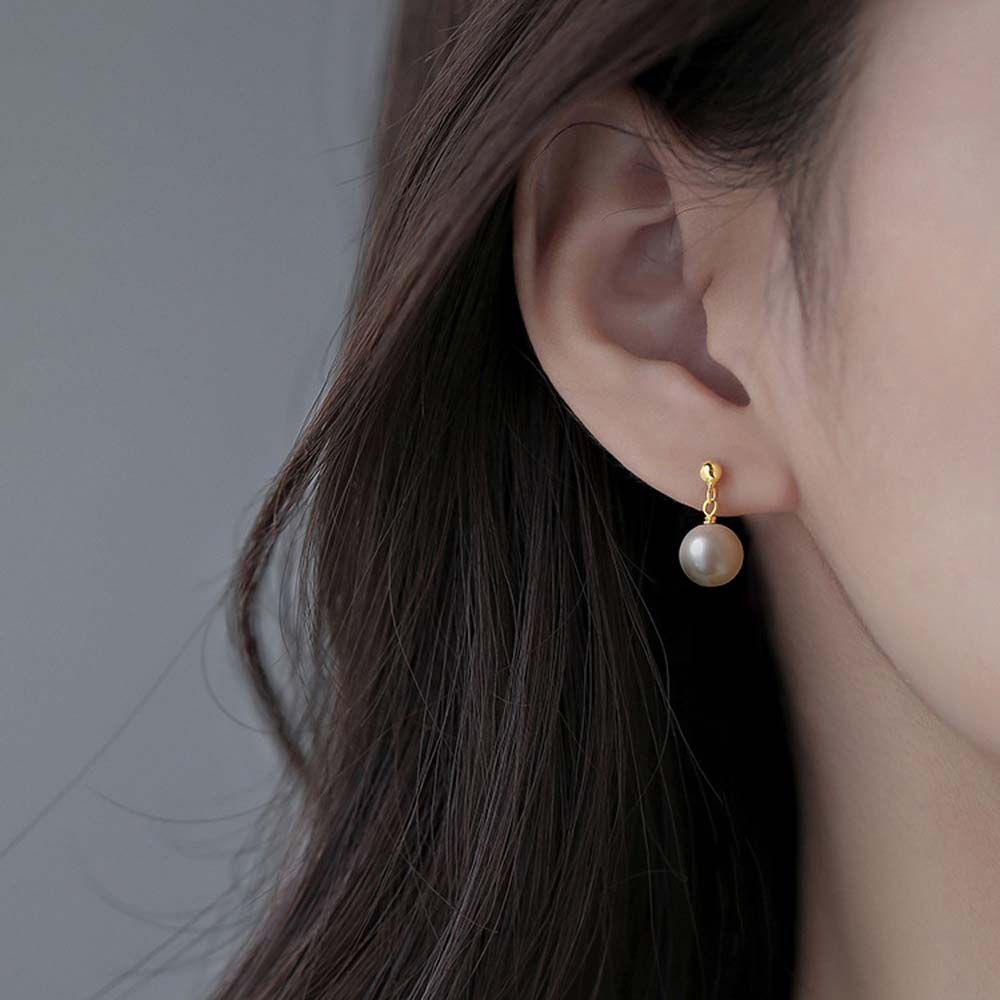 Bông Tai Dáng Dài Thiết Kế Đơn Giản Thanh Lịch Cho Nữ