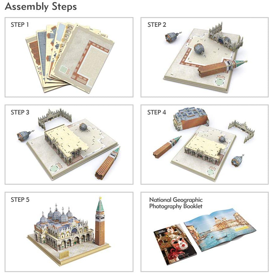 Mô hình giấy 3D CubicFun - Venice dòng National Geographic DS0980h