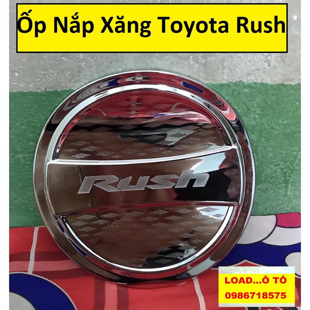 Ốp Nắp Xăng Toyota Rush 2022-2018 Nhựa ABS Mạ Crom, Có Chữ Rush Cao Cấp