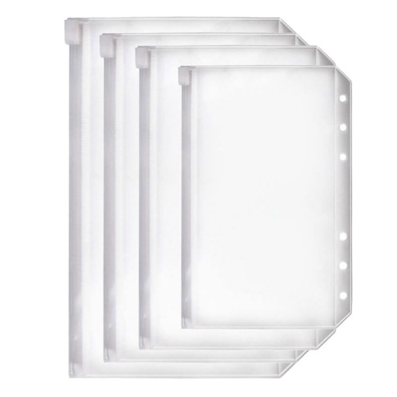 Tmdbyx Túi Đựng Tài Liệu notebook Bằng PVC Họa Tiết Lá Rời Có Khóa Kéo