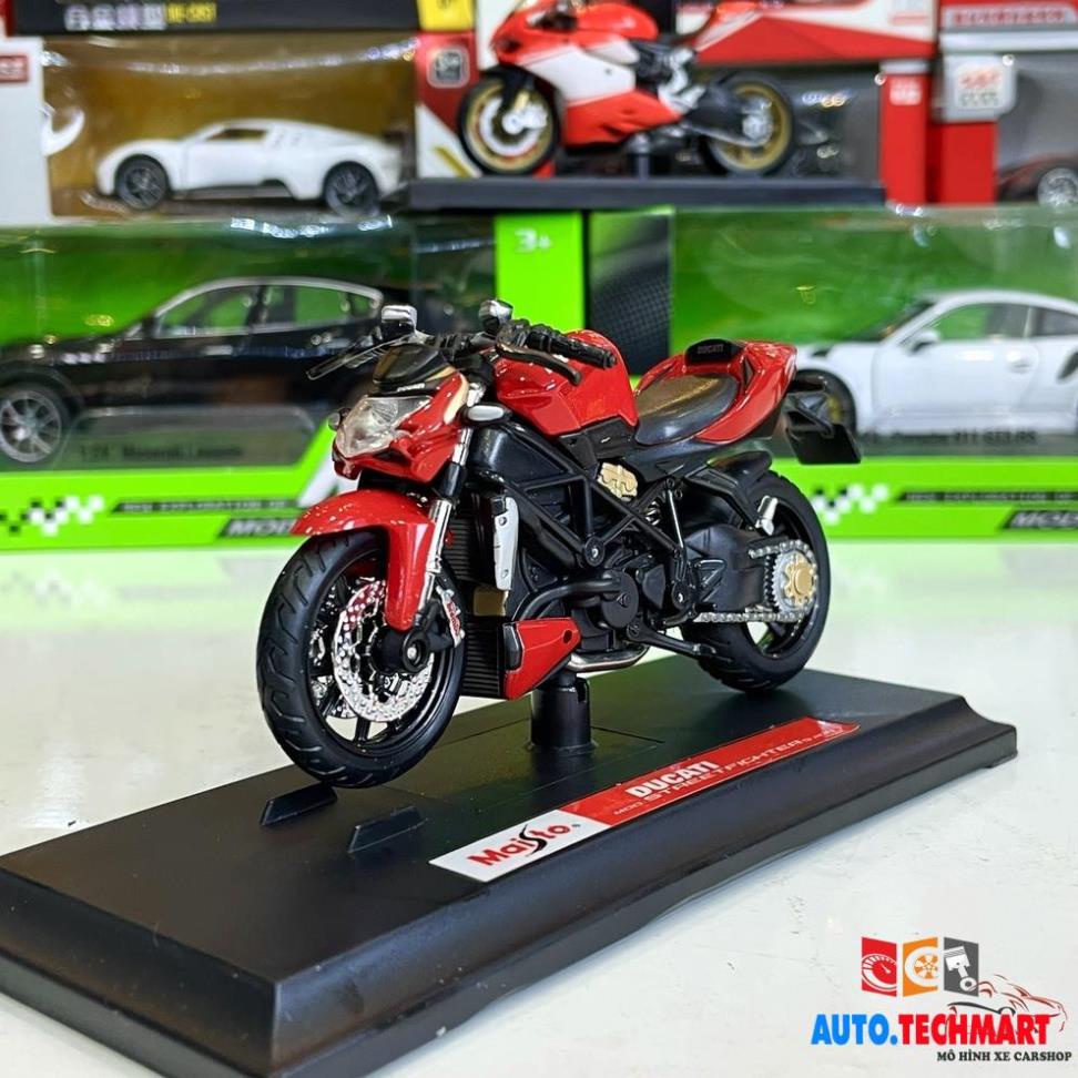 Mô hình xe mô tô Ducati StreetFighter tỉ lệ 1:18 hãng Maisto