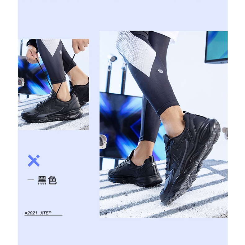 Giày Thể Thao Da Lót Đệm Mềm Mại Thoáng Khí Chống Sốc Thời Trang Nam