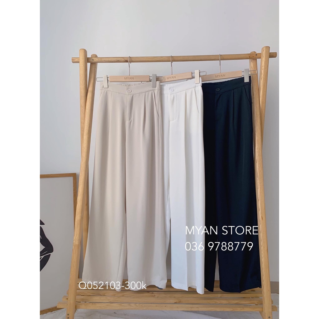 Quần culottes cạp chun sau 1 cúc Q052103