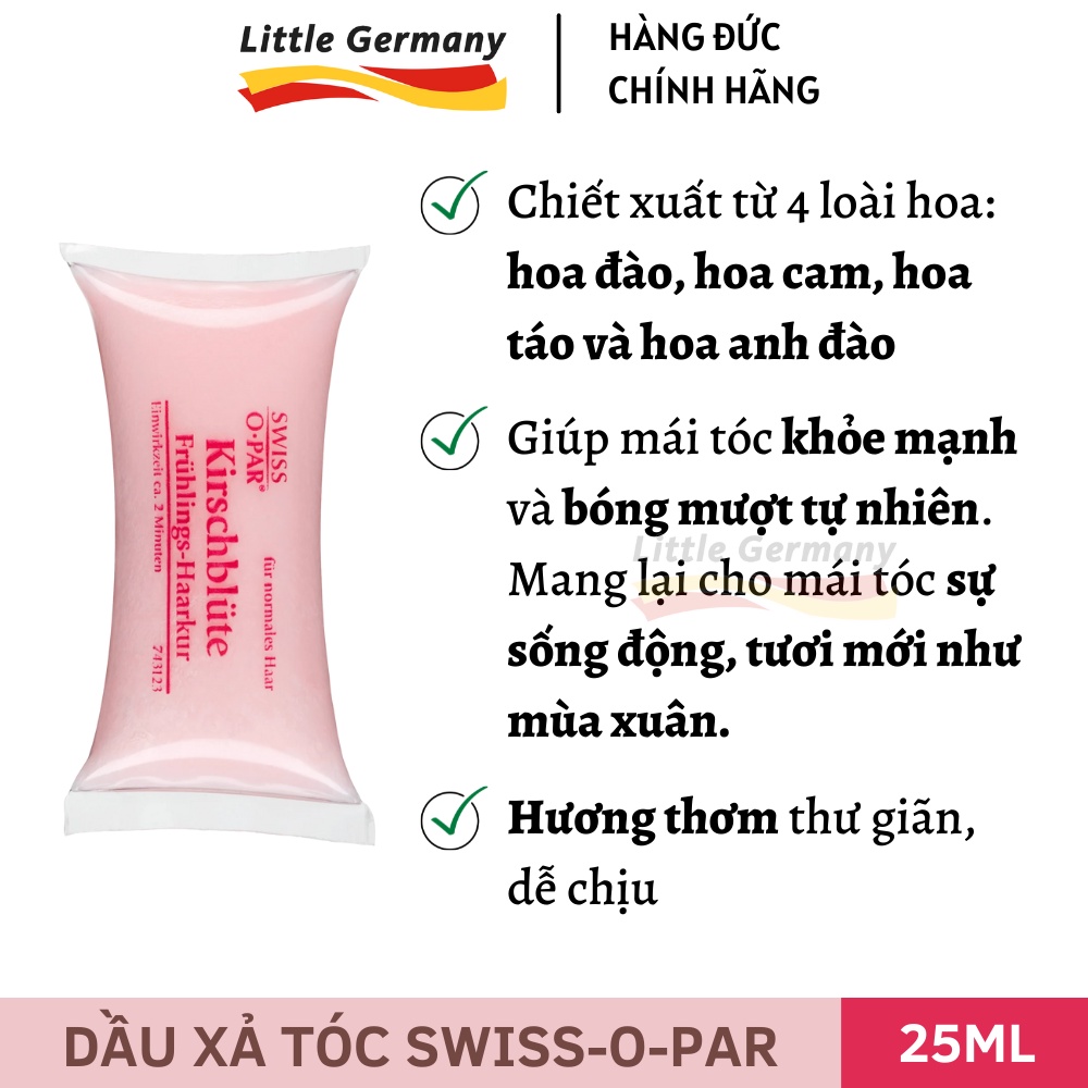 Dầu Xả Dưỡng Tóc SWISS-O-PAR Đức - Size Nhỏ Tiện Dụng - 25ML - Hàng Nội Địa Đức