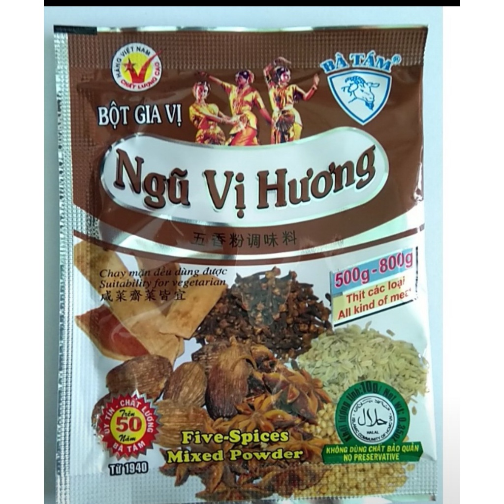 Bột Gia Vị Ngũ vị Hương Bà Tám  gói 10g hộp 50 gói