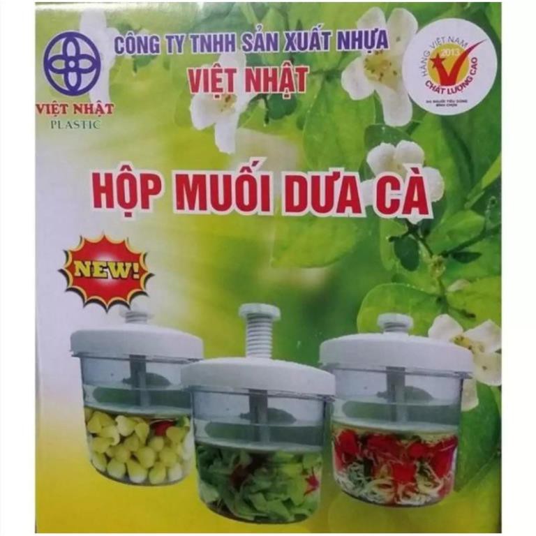 Hộp muối dưa cà Việt Nhật dung tích 5 lít. Hàng Việt Nam chất lượng cao. Tiện dụng cho nhà bếp.