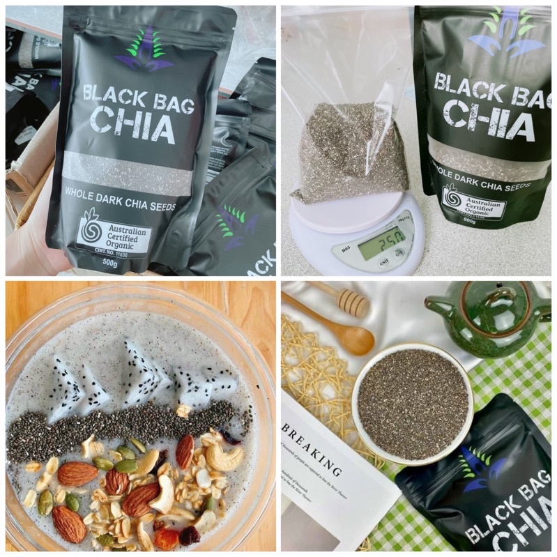 Hạt chia Úc túi đen 500g