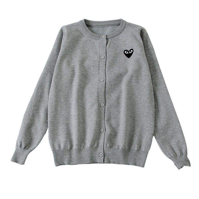 Áo Cardigan Dệt Kim Tay Dài Dáng Ôm In Hình Trái Tim Kiểu Hàn Quốc Dễ Thương Cho Nữ