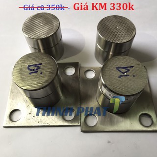 Bộ 4 bản lề cối xoay 360º - Inox 304 Ø42 - Dùng cho cửa 2 cánh