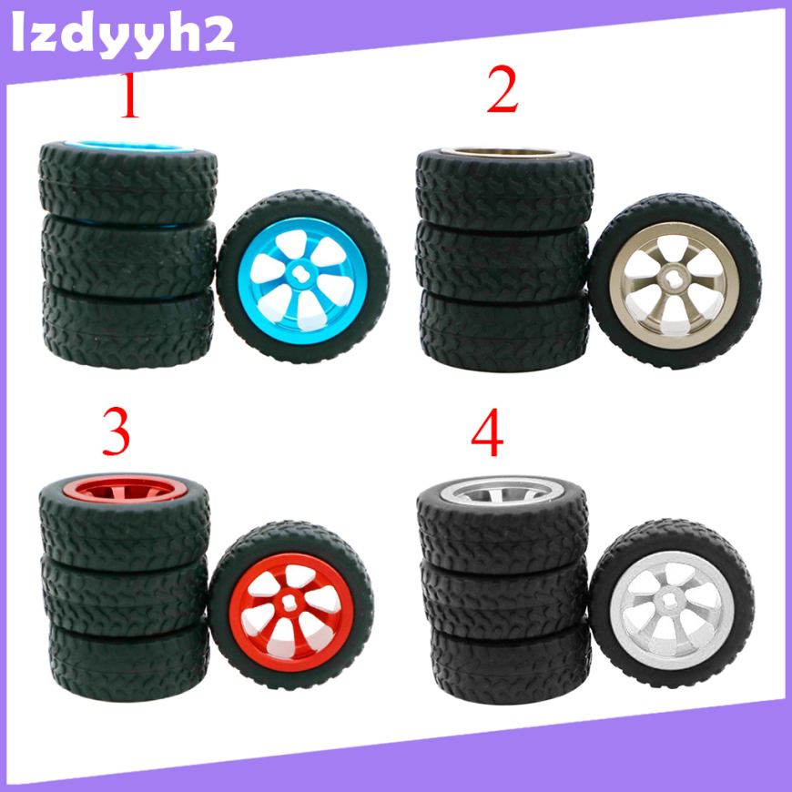 Set 4 Bánh Xe Bằng Kim Loại Bền Bỉ Dành Cho Xe Hơi Điều Khiển Từ Xa WLtoys K969 K989 P929 1: 28
