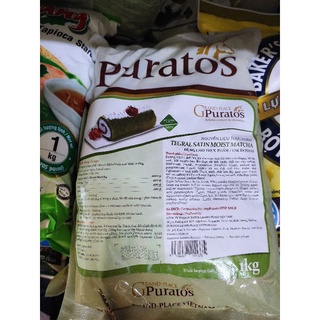 Bột trộn sẵn bánh bông lan vị trà xanh , đậu đỏ Puratos gói 1kg