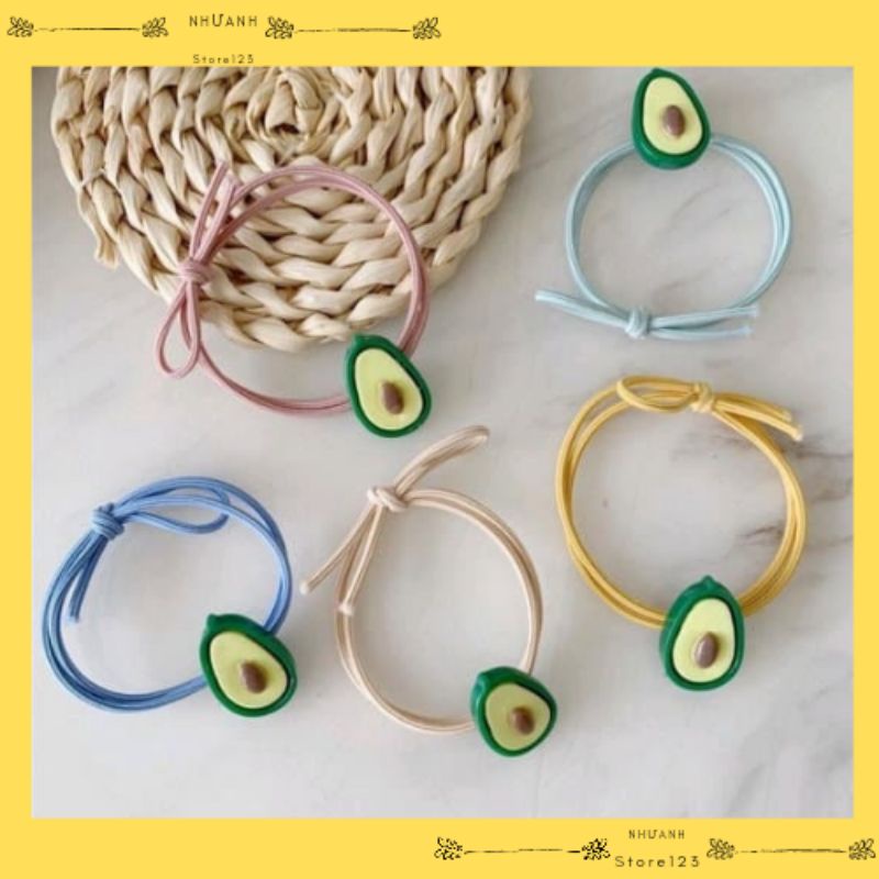 Cột tóc nữ Hình Trái Bơ Nhiều Mẫu Xinh Xắn Đáng Iu Dành Cho Các Bạn Nữ