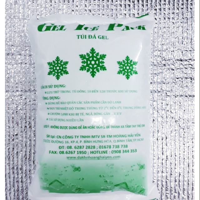 TÚI ĐÁ GEL đi biển mua hải sản bảo quản từ 2-8oC tới 48h