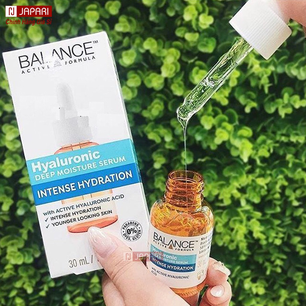 Serum Balance Vitamin C Dưỡng Trắng Da Mặt-Cấp Ẩm-Ngừa Mụn-Chống Lão Hoá Hyaluronic Gold Collagen Niacinamide JAPARI
