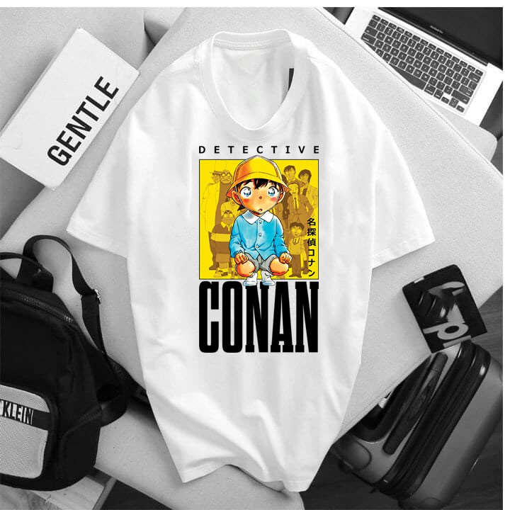 ÁO PHÔNG TAY LỠ UNISEX THÁM TỬ LỪNG DANH CONAN IN HÌNH HOẠT HÌNH DỄ THƯƠNG SIÊU SALE ĐI BỤI - 061427