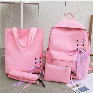 Sét Balo 4 Món Giá Sỉ Siêu Rẻ Sét Trơn Dây