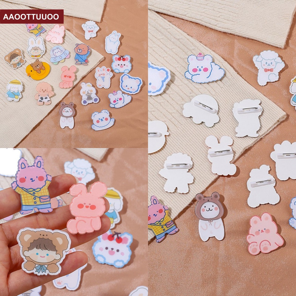 1 Huy Hiệu Cài Áo Kim Loại Nhiều Kiểu Dáng Dễ Thương