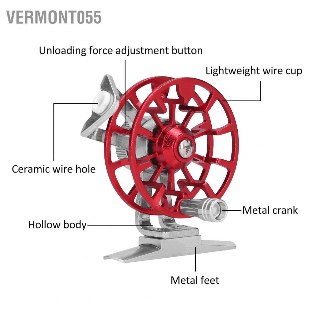 Hàng Hot Bánh xe câu cá di động bằng nhôm Hợp kim nhôm Ruột quay tay phải Tiết kiệm sức lao động Vermont055 Hàng giao ngay