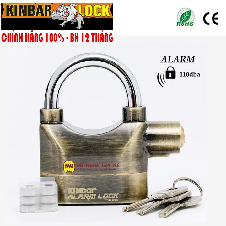 Ổ khóa chống trộm cao cấp alarm lock - Khóa cửa báo động chống trộm nhà thông minh chính hãng KINBAR (BH 12 tháng)