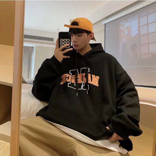 Áo hoodie Unisex thời trang Ban Form rộng Áo Sweater nam nữ cotton tops phong cách Hàn Quốc from rộng Áo hoodie