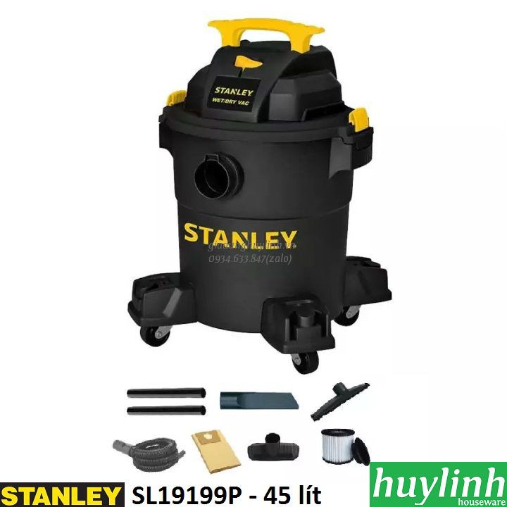 [Mã ELHAMS5 giảm 6% đơn 300K] Máy hút bụi công nghiệp khô và ướt Stanley SL19199P - 45 lít - 5.5HP