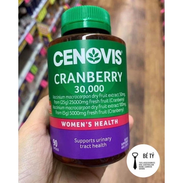 Viên uống hỗ trợ sức khỏe Tiết Niệu Cenovis Cranberry 30000mg 90 viên