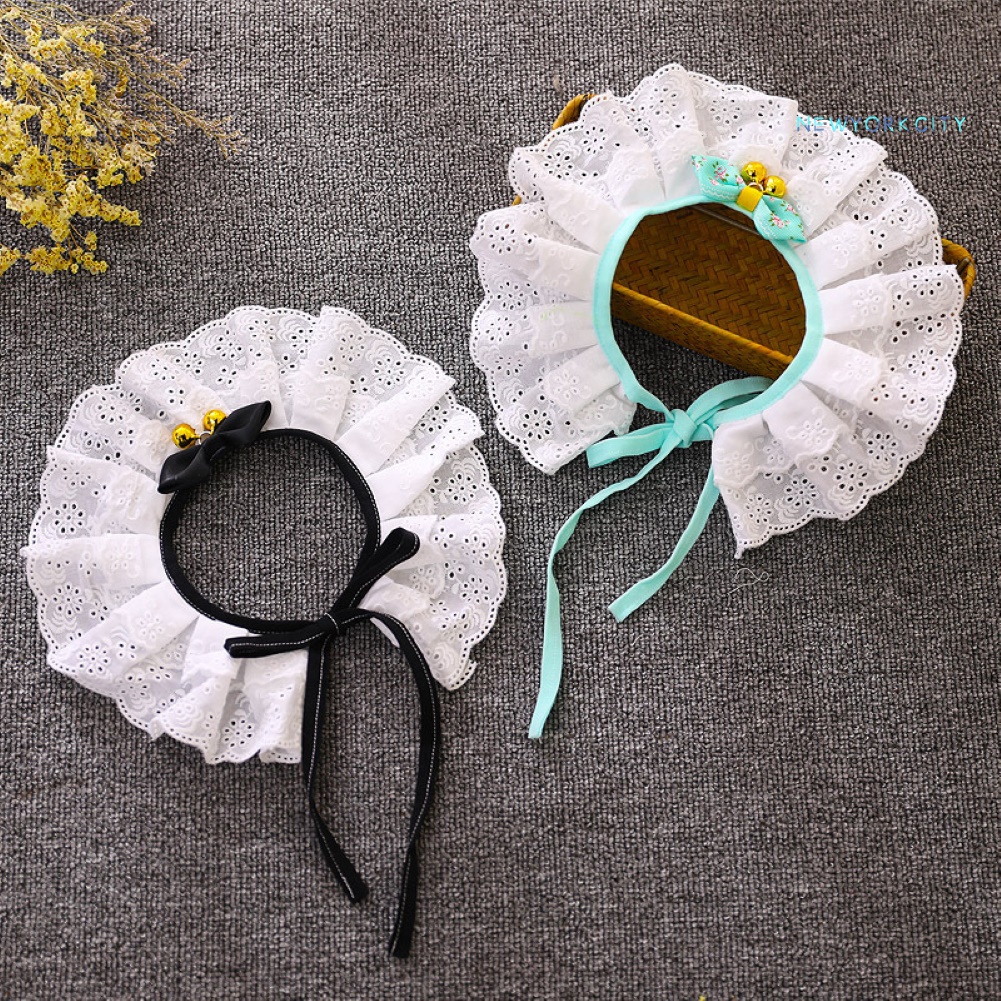 Vòng Cổ Yếm Đính Chuông Và Hoa Cho Thú Cưng