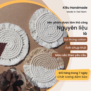 🌺 🌺  Lót ly macrame - sản phẩm handmade làm từ các sợi cotton 🌺 🌺