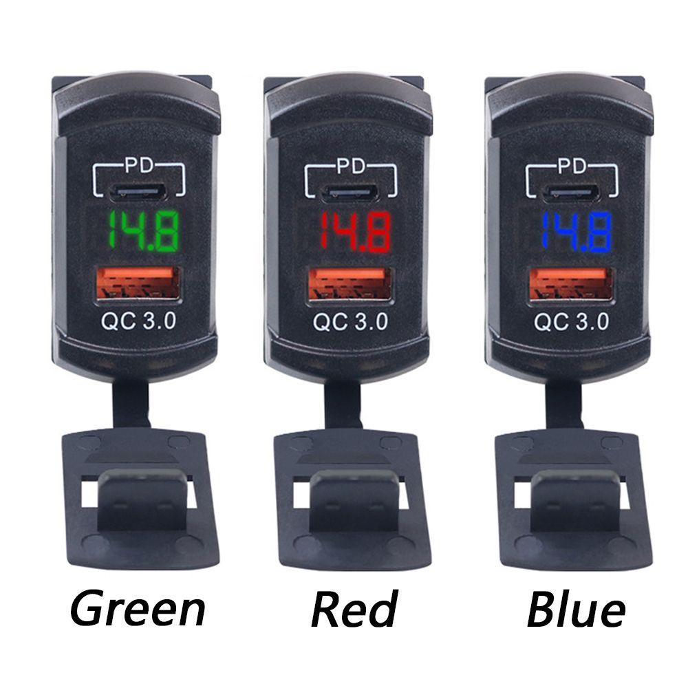 Tẩu Sạc Có Đèn LED PD QC3.0 Chống Thấm Nước Chuyên Dụng Cho Xe Hơi