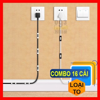 Combo 16 Kẹp Dây Điện, Kẹp Đi Đường Điện 40x15x11 mm