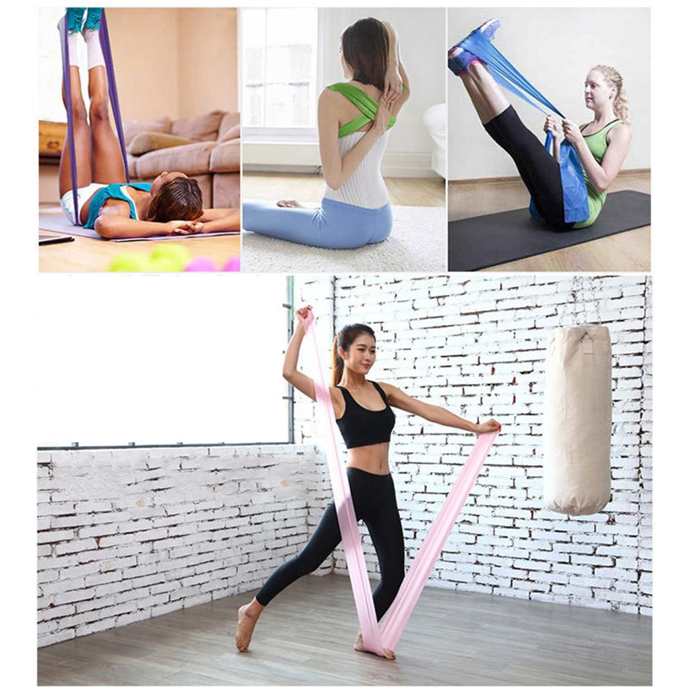 Yoga Kháng Band Thể dục Cao su Đàn hồi 150cm Dây đeo Phòng tập Pilates Đào tạo Đai duỗi