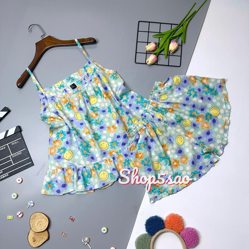 Đồ bộ tole nữ, bộ lanh mặc nhà đùi 2 dây F21 VNXK SHOP5SAO (43-67kg)