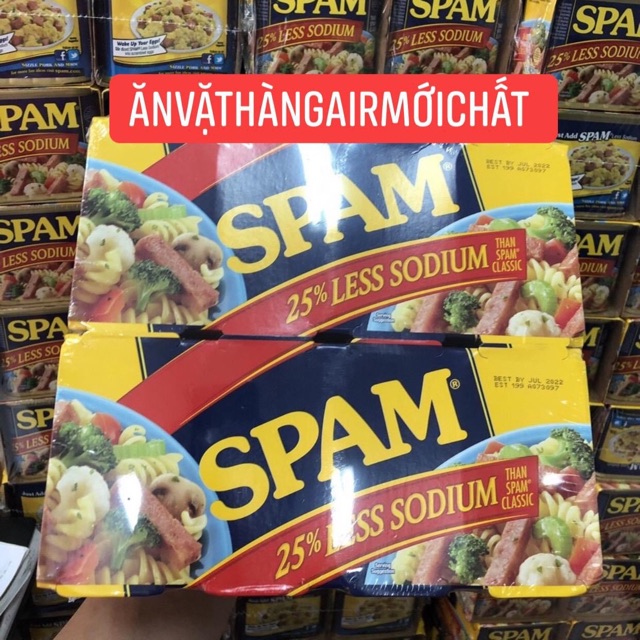 [Bật Giá] Thịt Spam Giảm Mặn 340 gram Date 08/2023