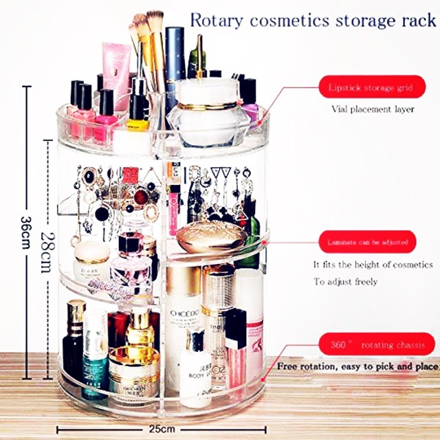   kệ mỹ phẩm xoay 360•