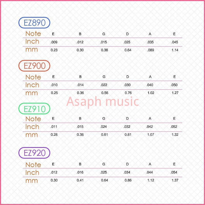 Set 6 Dây Đàn Guitar Điện 10-46 D 'Addario Ez890 / 920 DADDARIO D'ADDARIO