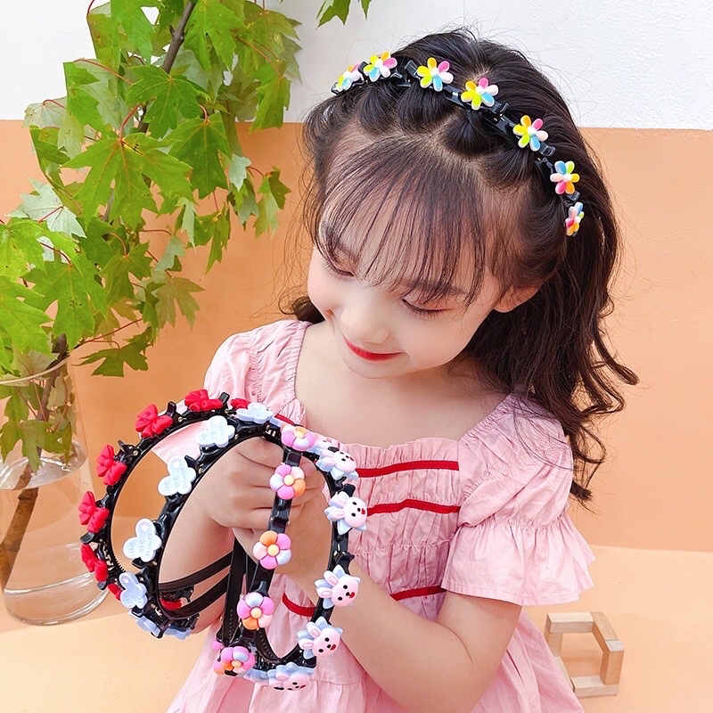 Bờm xược tóc Hàn Quốc đính hoa quả cho bé siêu cute