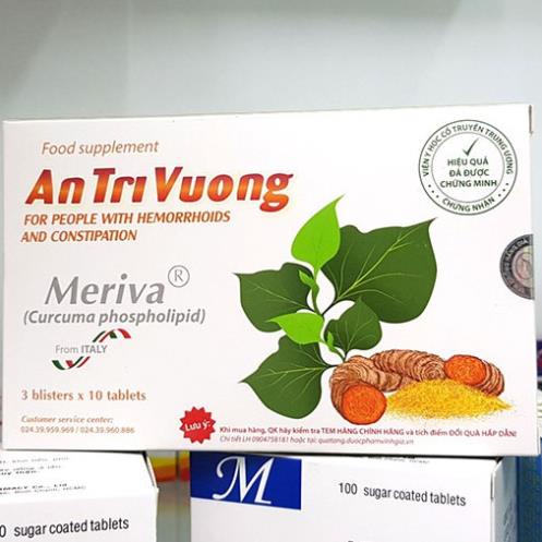 Viên uống An Tri Vương - Hỗ trợ điều trị bệnh trĩ, giúp co búi trĩ, giảm đau rát hậu môn do trĩ (Hộp 30 viên)