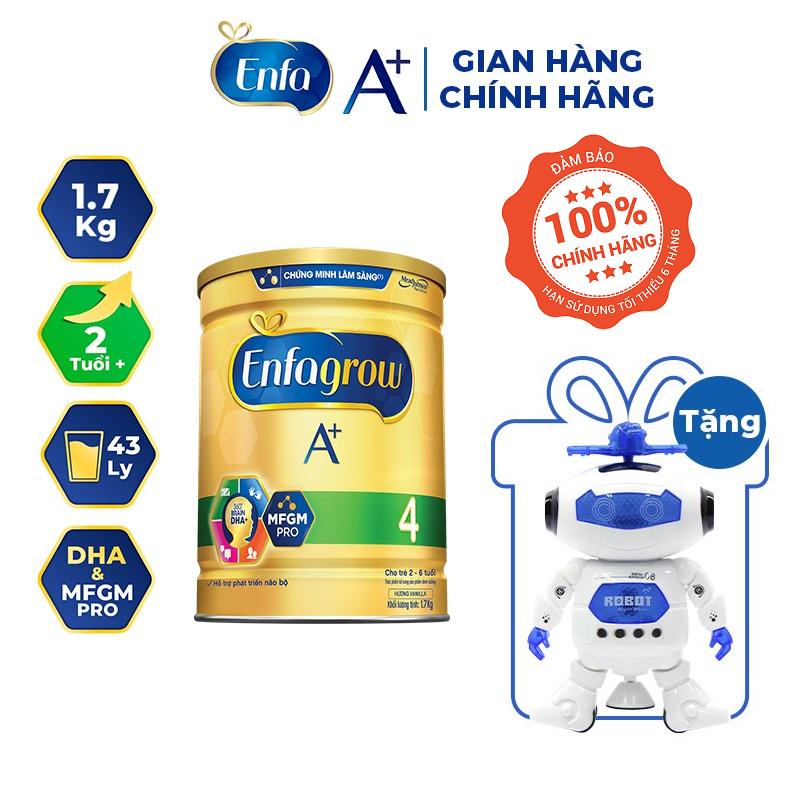 [Tặng Đồ Chơi Robot Vui Nhộn] Sữa Bột Enfagrow A+ 4 1.7kg (2 Tuổi +)