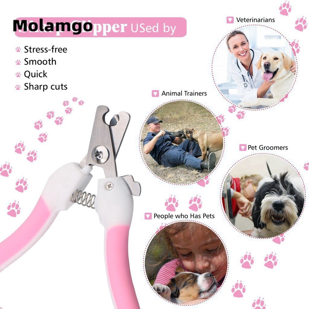 MOLAMGO  Kéo cắt móng bằng inox có phần bảo vệ an toàn cho cún