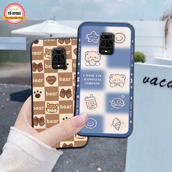 Ốp lưng Xiaomi Redmi Note 9 / Note 9s / Note 9 Pro / Redmi 9 in hình gấu dễ thương , họa tiết sắc nét