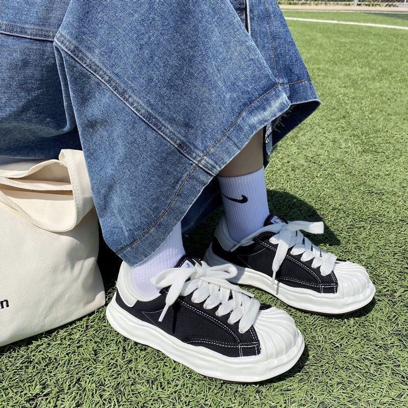 Jiashucheng Giày Thể Thao Canvas Hở Ngón Vỏ Sò Thời Trang Mùa Hè Cho Nữ Sinh