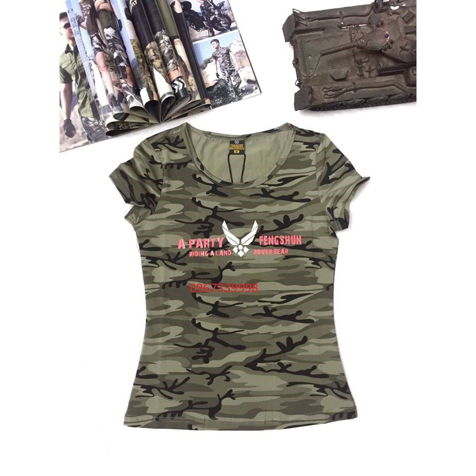 ÁO THUN NỮ RẰN RI LÍNH ĐÔNG ARMY D17