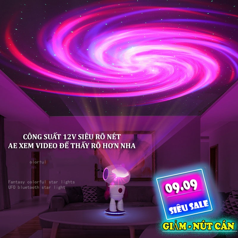Đèn Nền Thiên Hà Lốc Xoáy Trang Trí Phòng Ngủ Phòng Bay, decor phòng ngủ