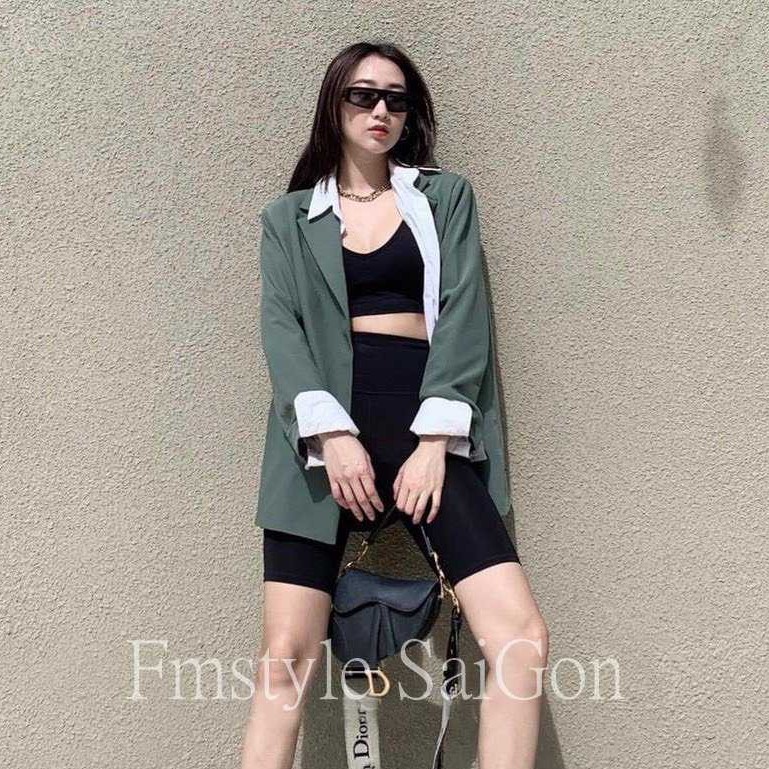 Quần legging lửng chun VM STYLE, biker thun tăm đen ulzzang thời trang nữ 22QL02P22401
