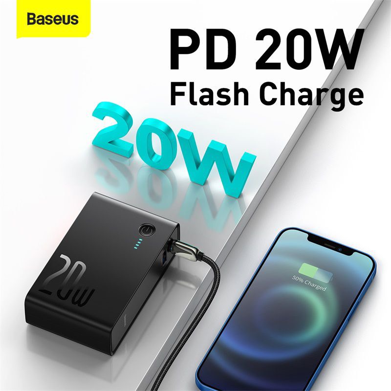 Củ sạc nhanh 2 in 1 kèm  pin sạc dự phòng Baseus Power Station 2 Power Bank Adaptor 10000mAh 20W PD/QC3.0