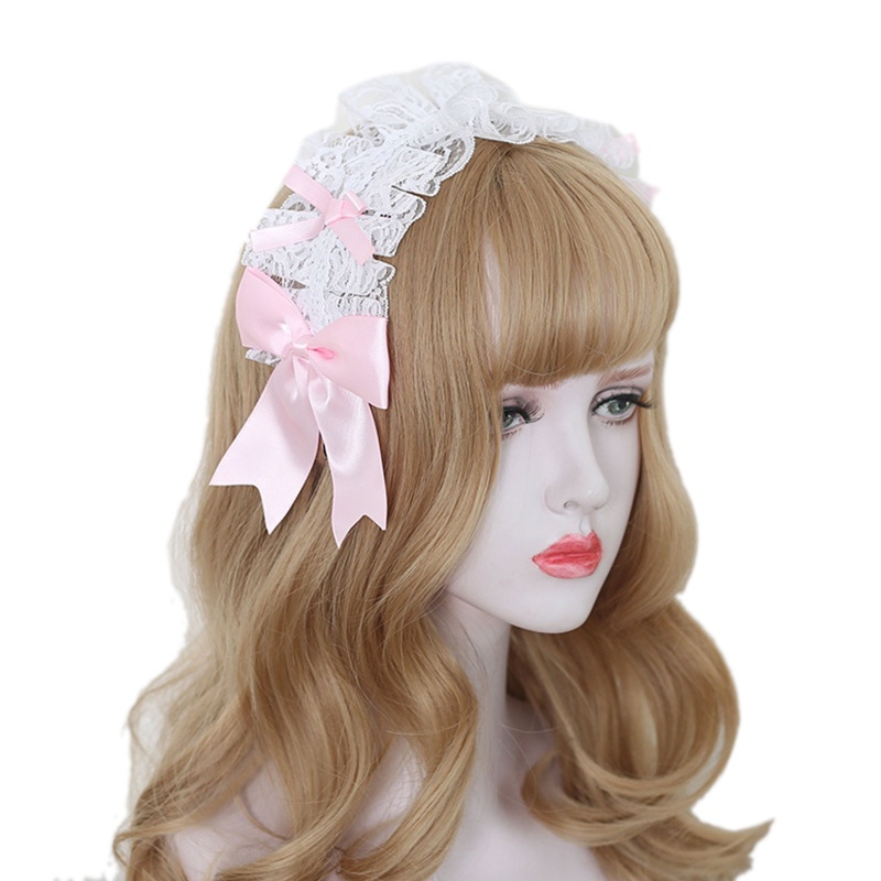 Băng Đô Ren Xếp Ly Thanh Lịch Phong Cách Lolita Cho Nữ